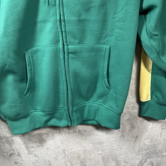 Peanuts Snoopy NEW Sweatshirt Hoodie Jacket Women Large Full Zip Green Football - Picture 5 of 10